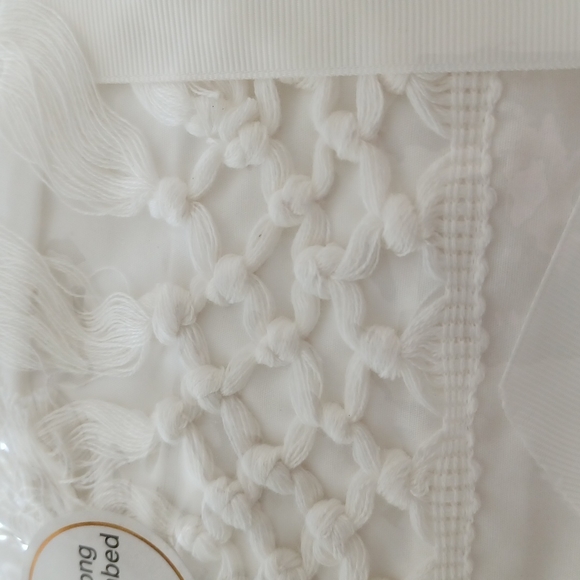 Copper Loom Bedding 0 Cotton Percale Knotted Lattice Fringe Twin